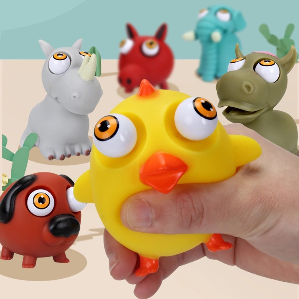 Squeeze Jouet 4 Pièces, Popping Out Eyes Toys, Squeeze Ball, Anti Stress  Enfant, Stress Ball, Anti-Stress Jouets, Squeeze Antistress Jouets, Jouet